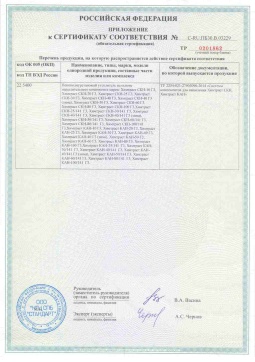 2017.05.31 Глазов - Химтраст. Приложение к сертификату пенополиуретановые утеплители на основе напыляемого компонента. ТУ 2254-021